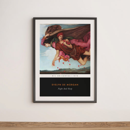 EVELYN DE MORGAN - Night & Sleep (Vintage Classic Style) - Pathos Studio - Art Prints