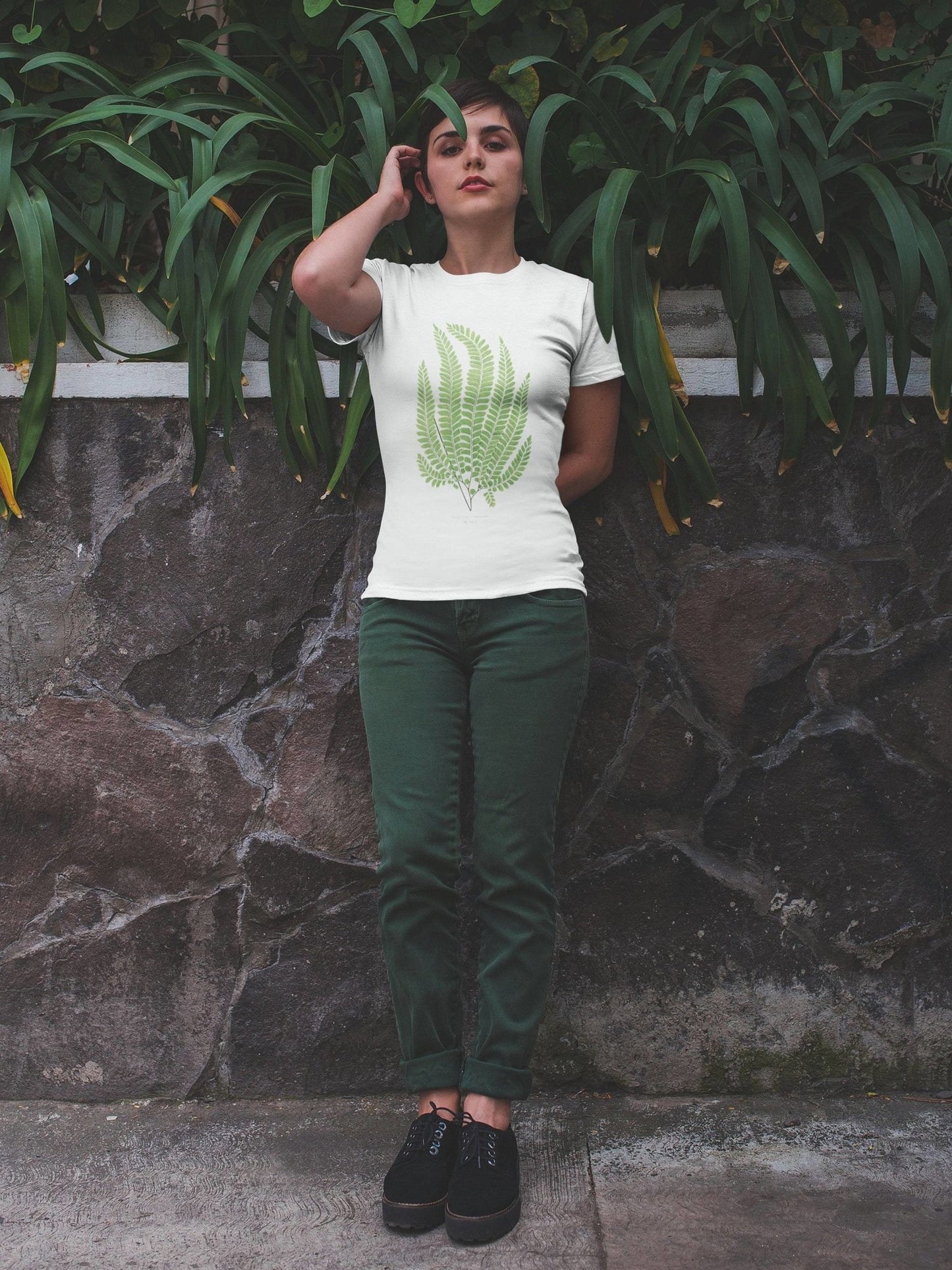Fern Leaf - Vintage Botanical Print T-Shirt - Pathos Studio -