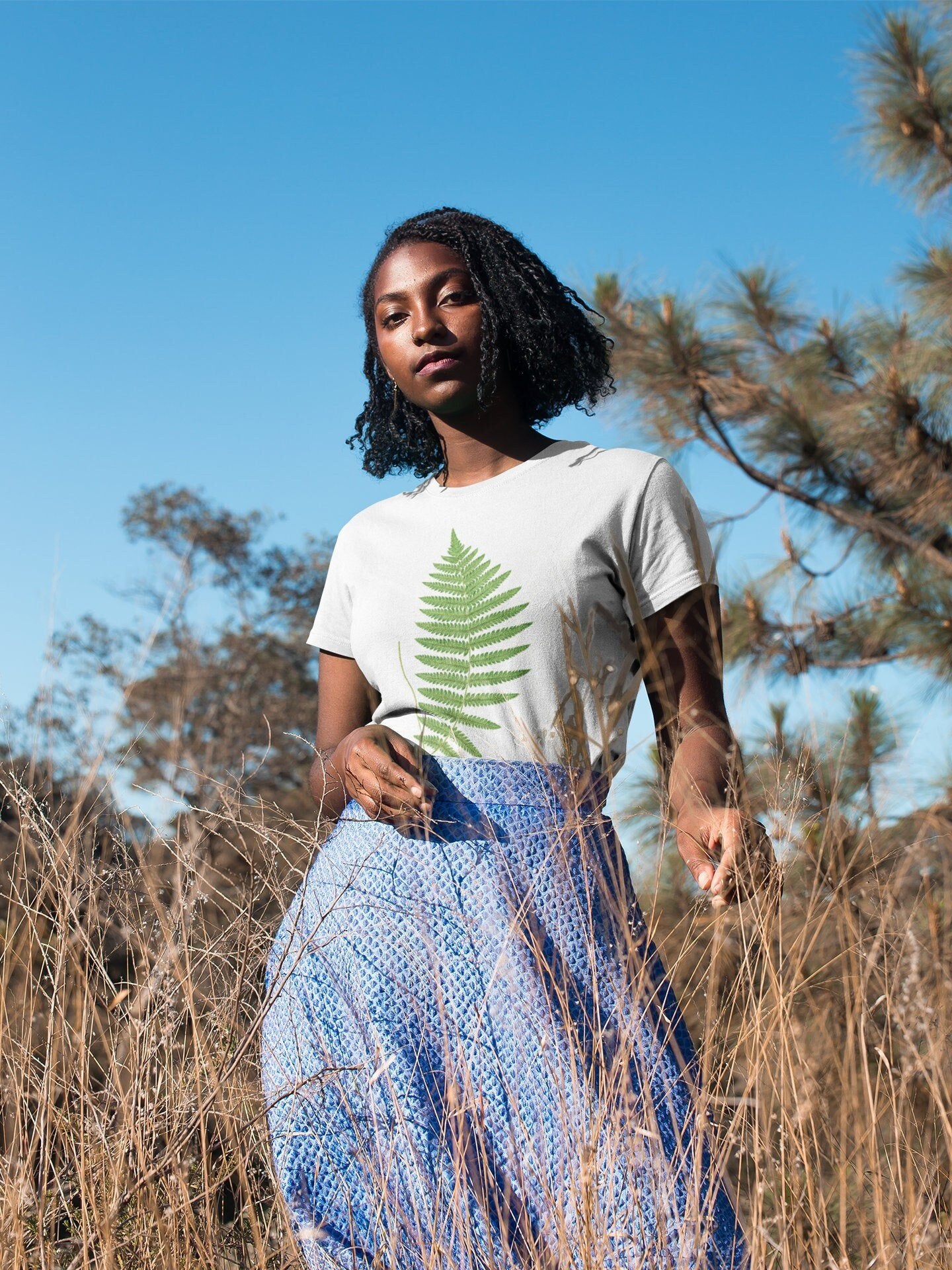 Fern Leaf - Vintage Botanical Print T-Shirt - Pathos Studio -