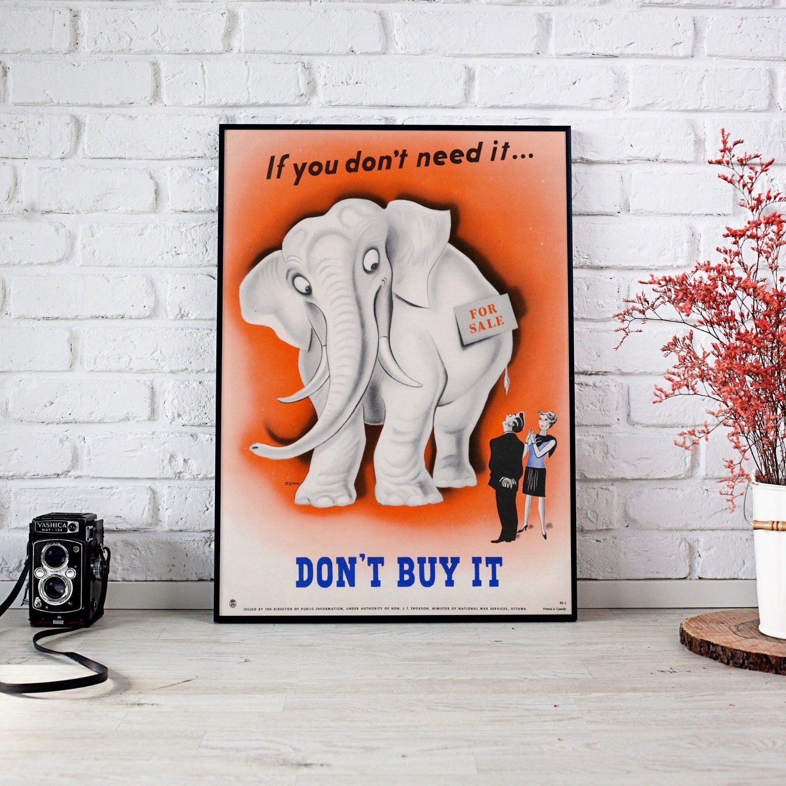 If You Don't Need It Don't Buy It (Vintage WWII poster by Alex McLaren) - Pathos Studio - Art Prints