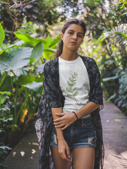 Illustrated Plant Leaf T-Shirt - Pathos Studio -