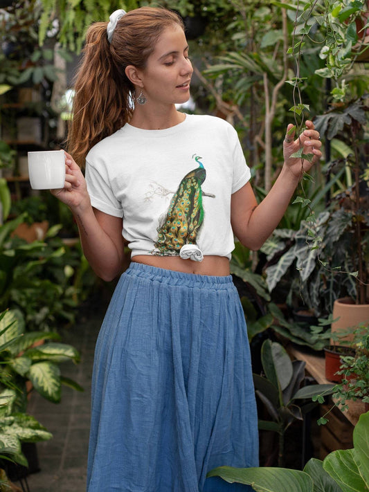 Indian Peacock - Vintage Animal Print T-Shirt - Pathos Studio -