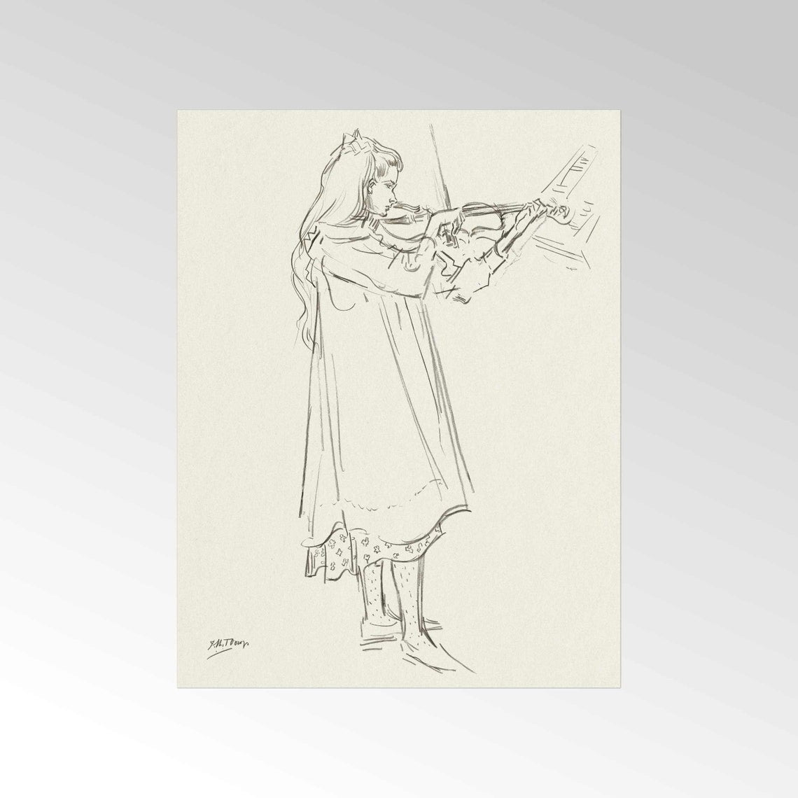 Fille jouant du violon