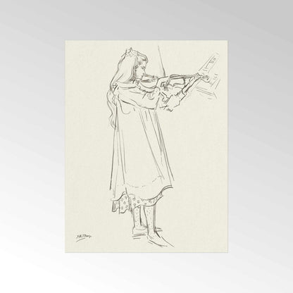 Fille jouant du violon