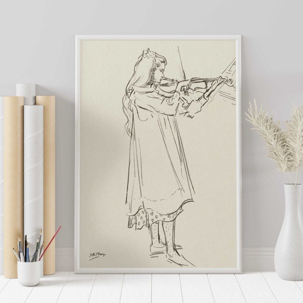 Fille jouant du violon
