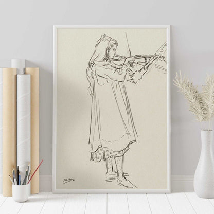 Fille jouant du violon