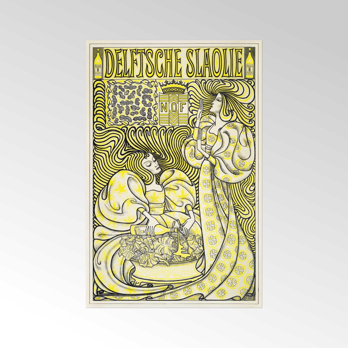 Affiche pour l'huile à salade de Delft