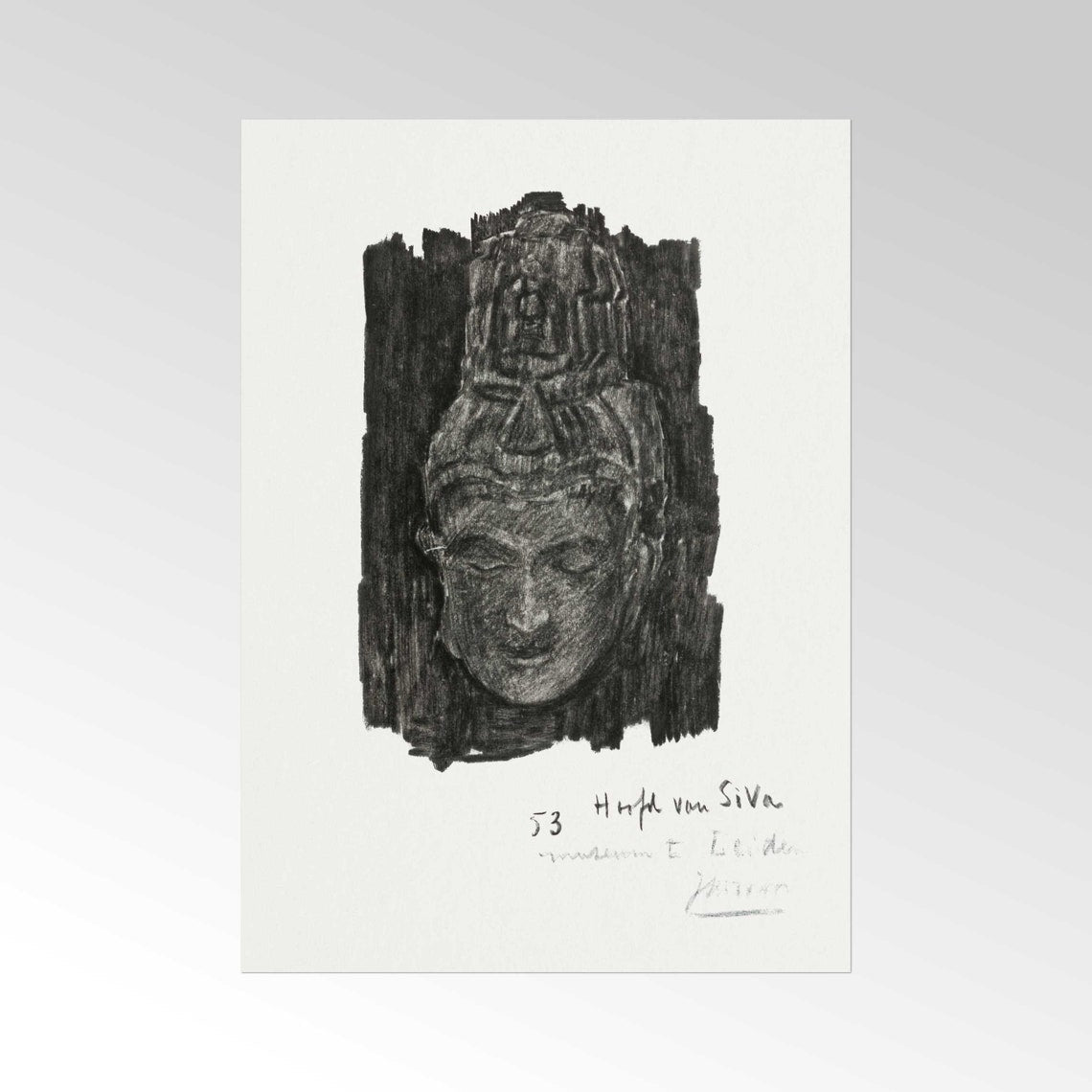 Étude de la tête de Shiva du musée d'ethnologie