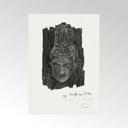 Étude de la tête de Shiva du musée d'ethnologie