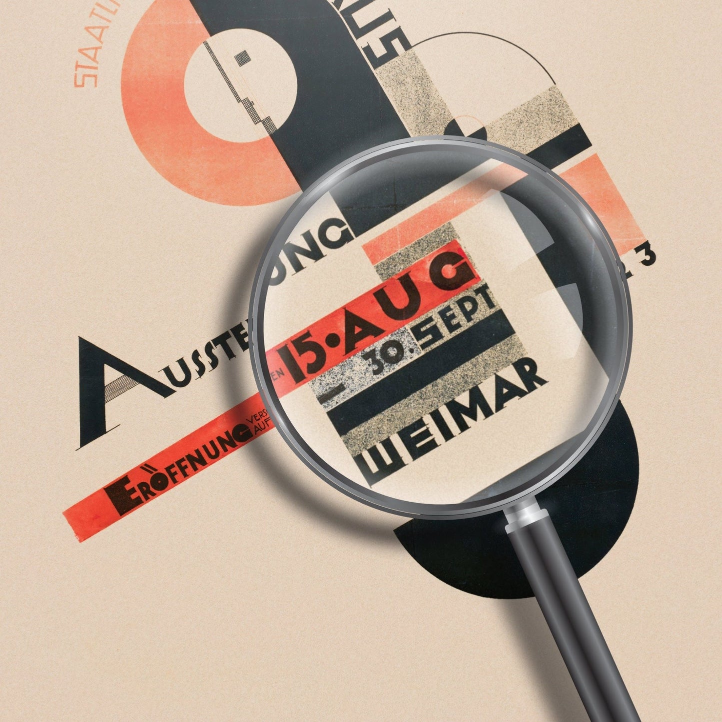Bauhaus Weimar Exhibition 1923 Vintage Poster