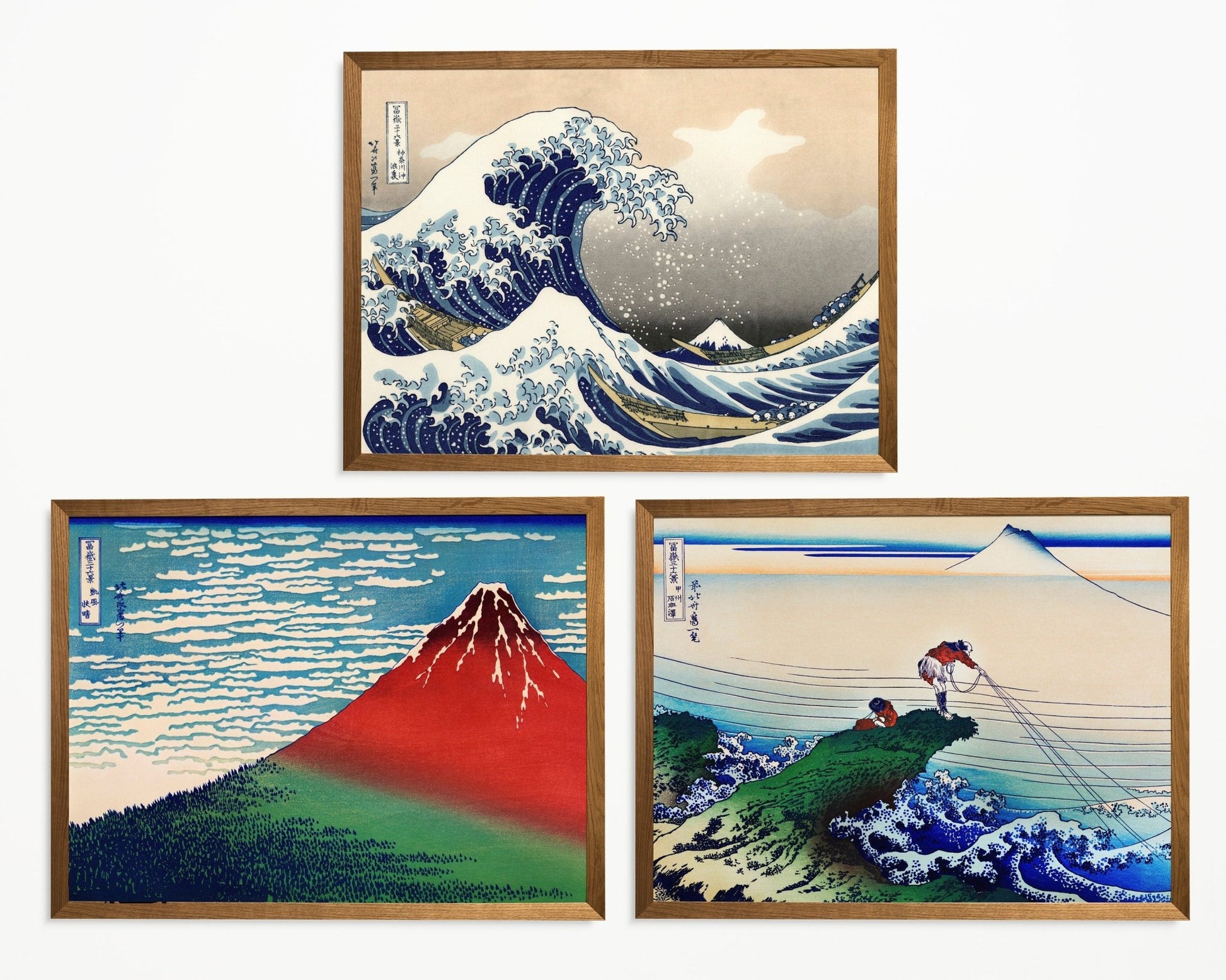 KATSUSHIKA HOKUSAI - Set of 3 Views Of Mount Fuji - Pathos Studio - Posters, Prints, & Visual Artwork