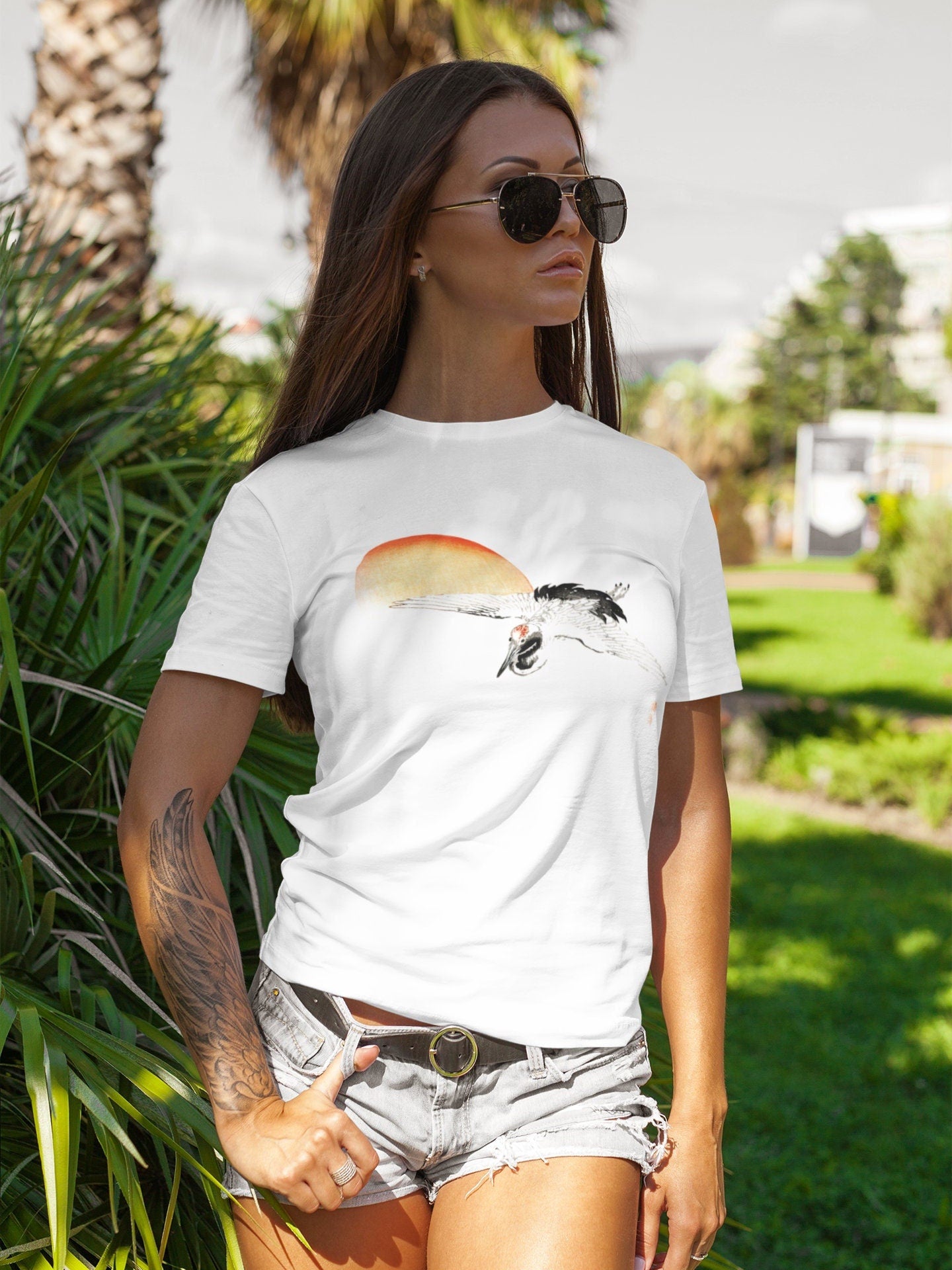 KONO BAIREI - Flying Crane T-Shirt - Pathos Studio -