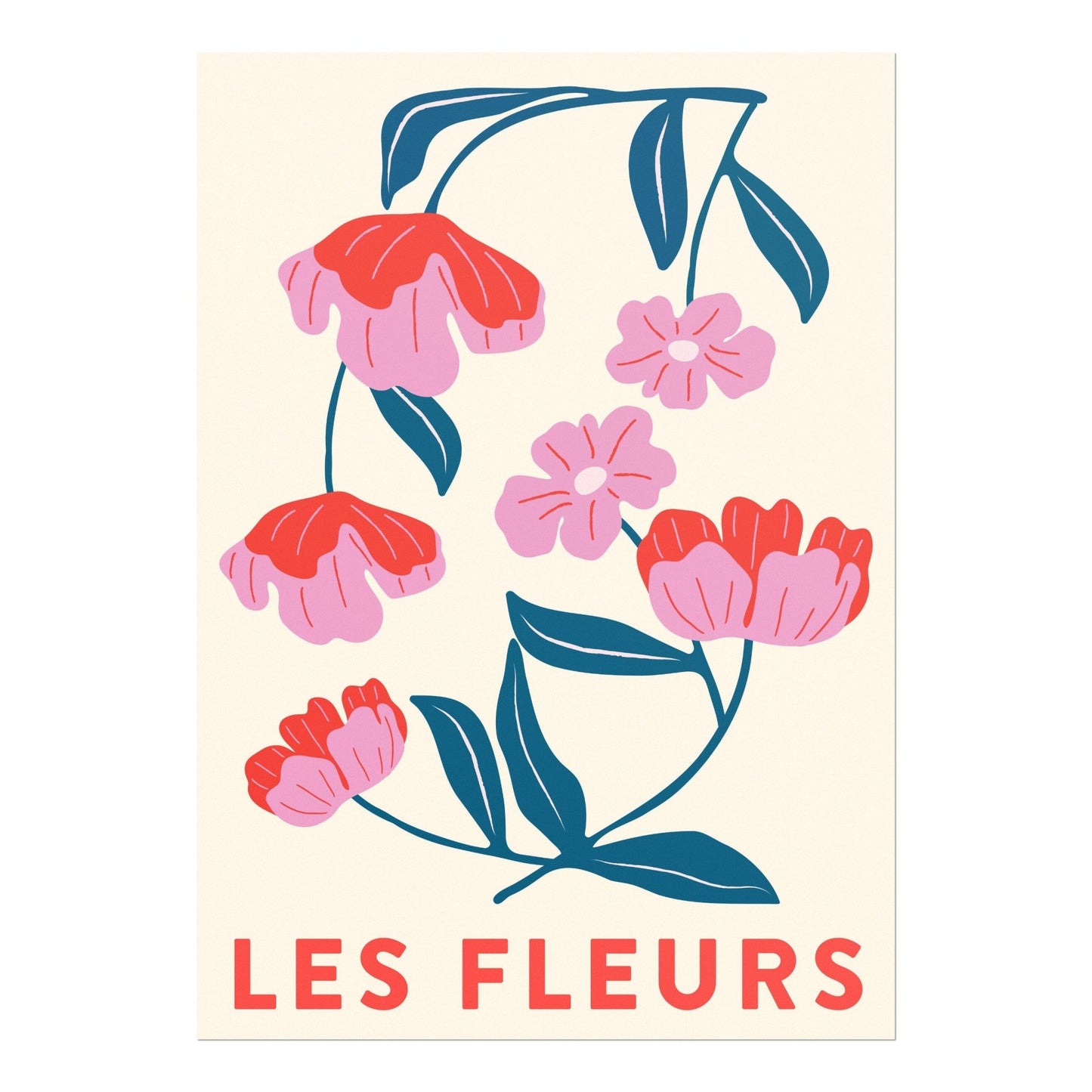 LES FLEURS - French Flower Poster - Pathos Studio - Art Prints