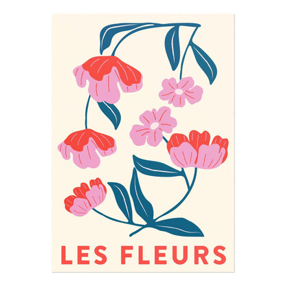 LES FLEURS - French Flower Poster - Pathos Studio - Art Prints
