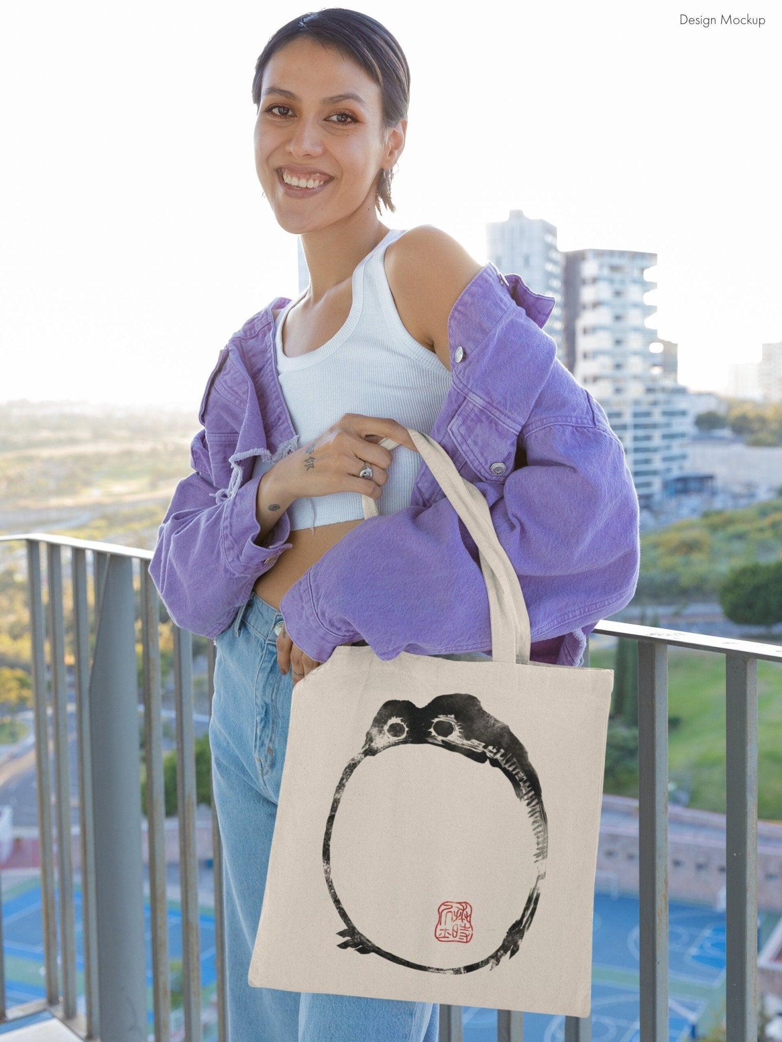 MATSUMOTO HOJI - Japanese Frog Tote Bag #2 - Pathos Studio - Tote Bags