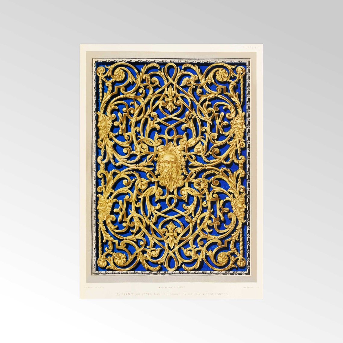 An Open-Work Panel Cast in Brass