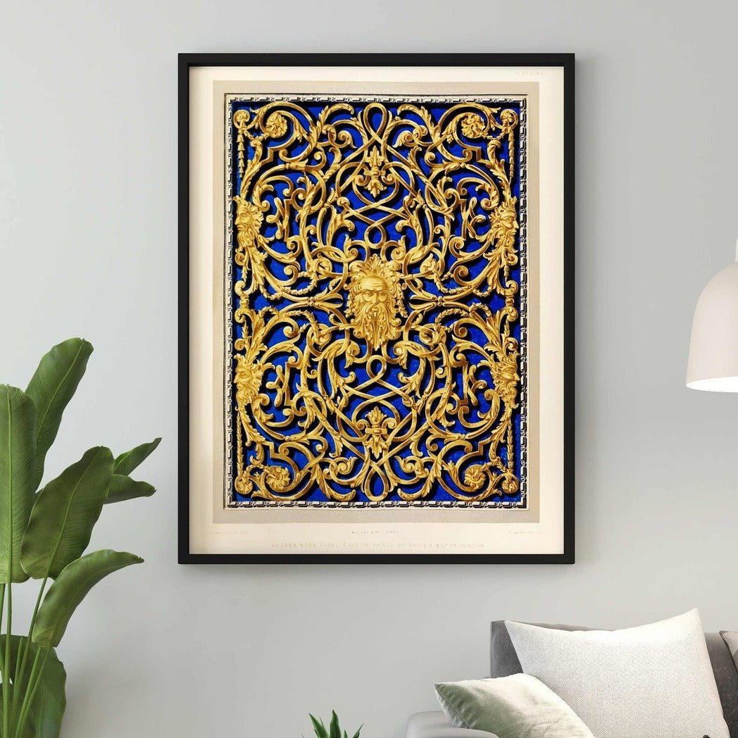 An Open-Work Panel Cast in Brass