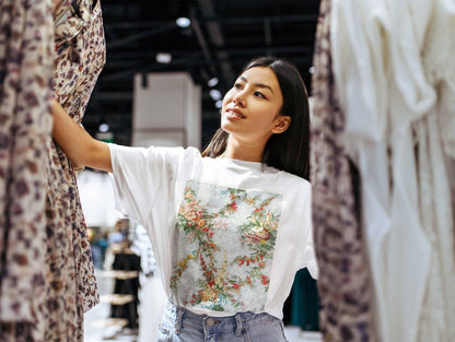 Figured Silk T-Shirt