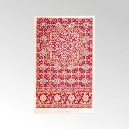 Indian Embroidery On Crimson Silk