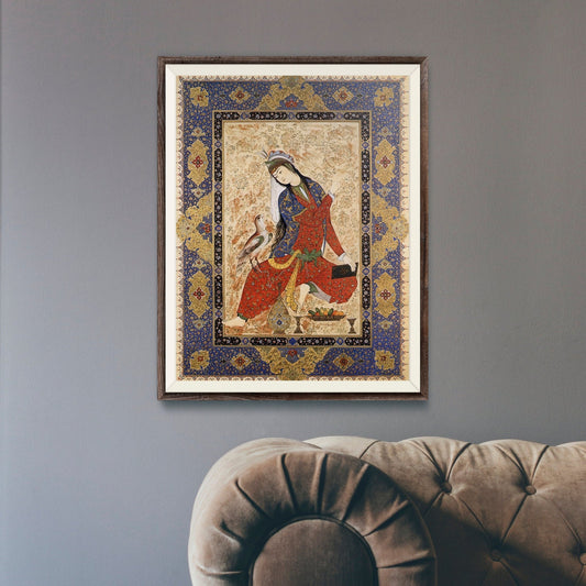Mirza Agha Emami Kunstwerk ohne Titel (traditionelle persische Kunst)