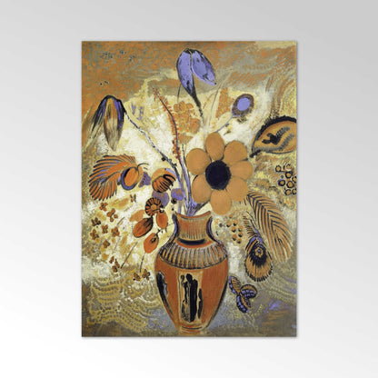 Etruskische Vase mit Blumen