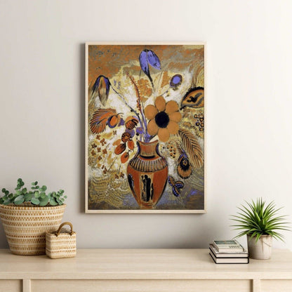 Etruskische Vase mit Blumen