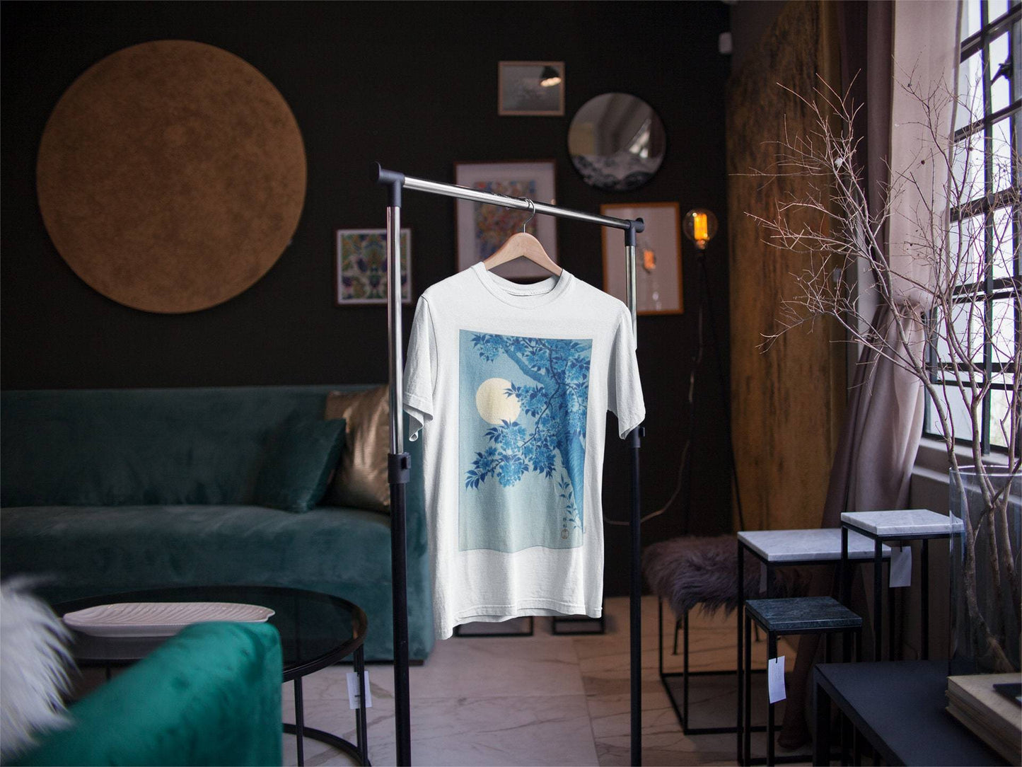 Blossoming Cherry On A Moonlit Night T-Shirt