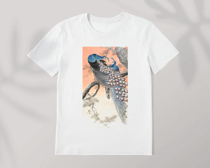 T-shirt Deux paons sur une branche d'arbre