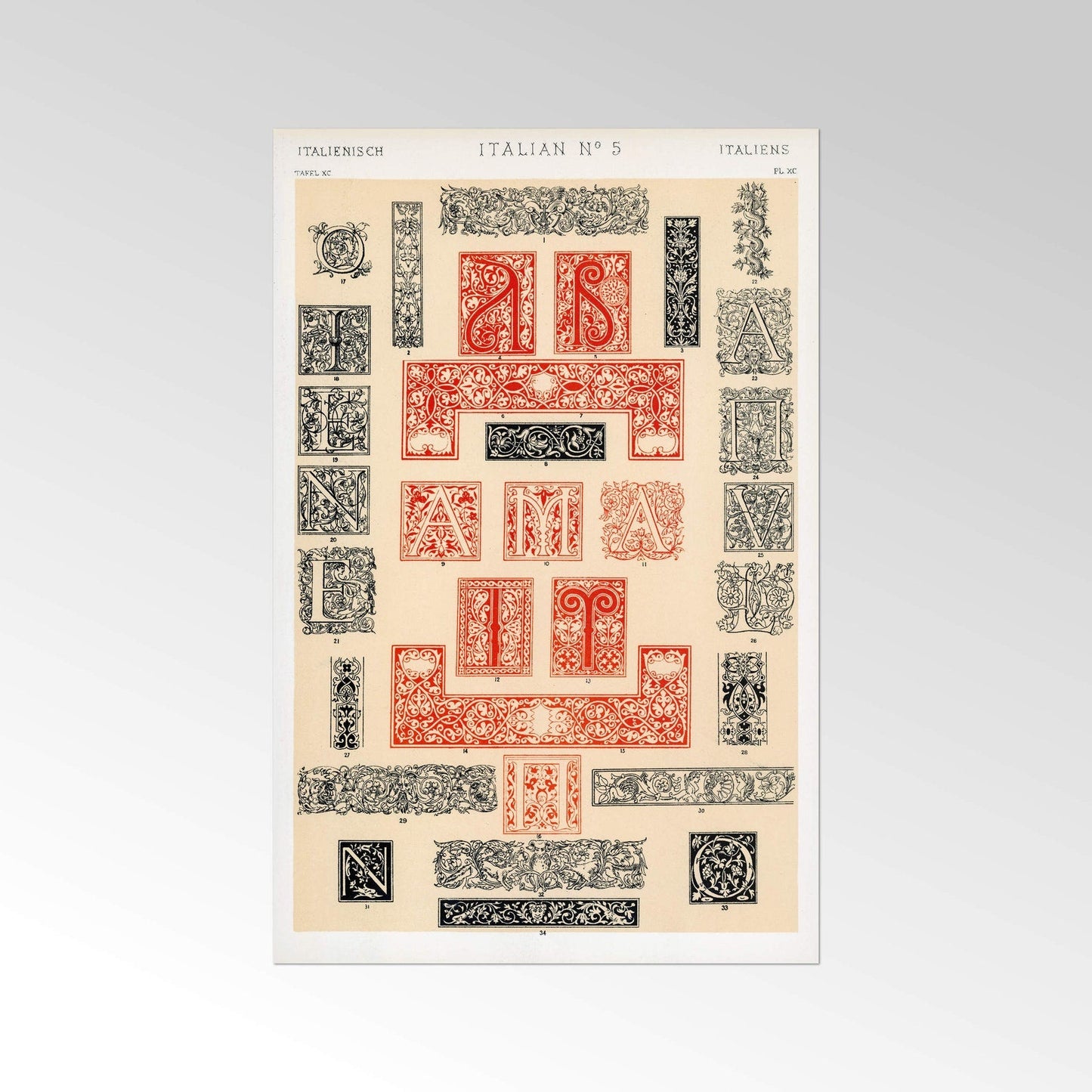 Italian No. 5 from 'The Grammar Of Ornament'