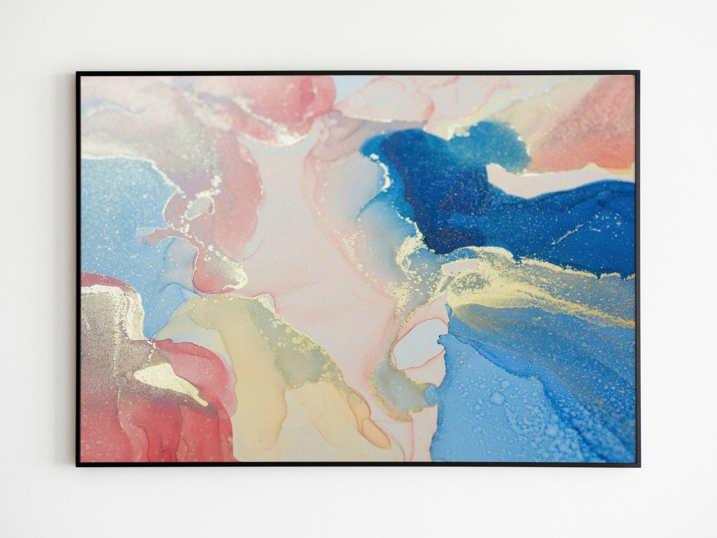 Pink & Blue Abstract Art - Pathos Studio - Art Prints