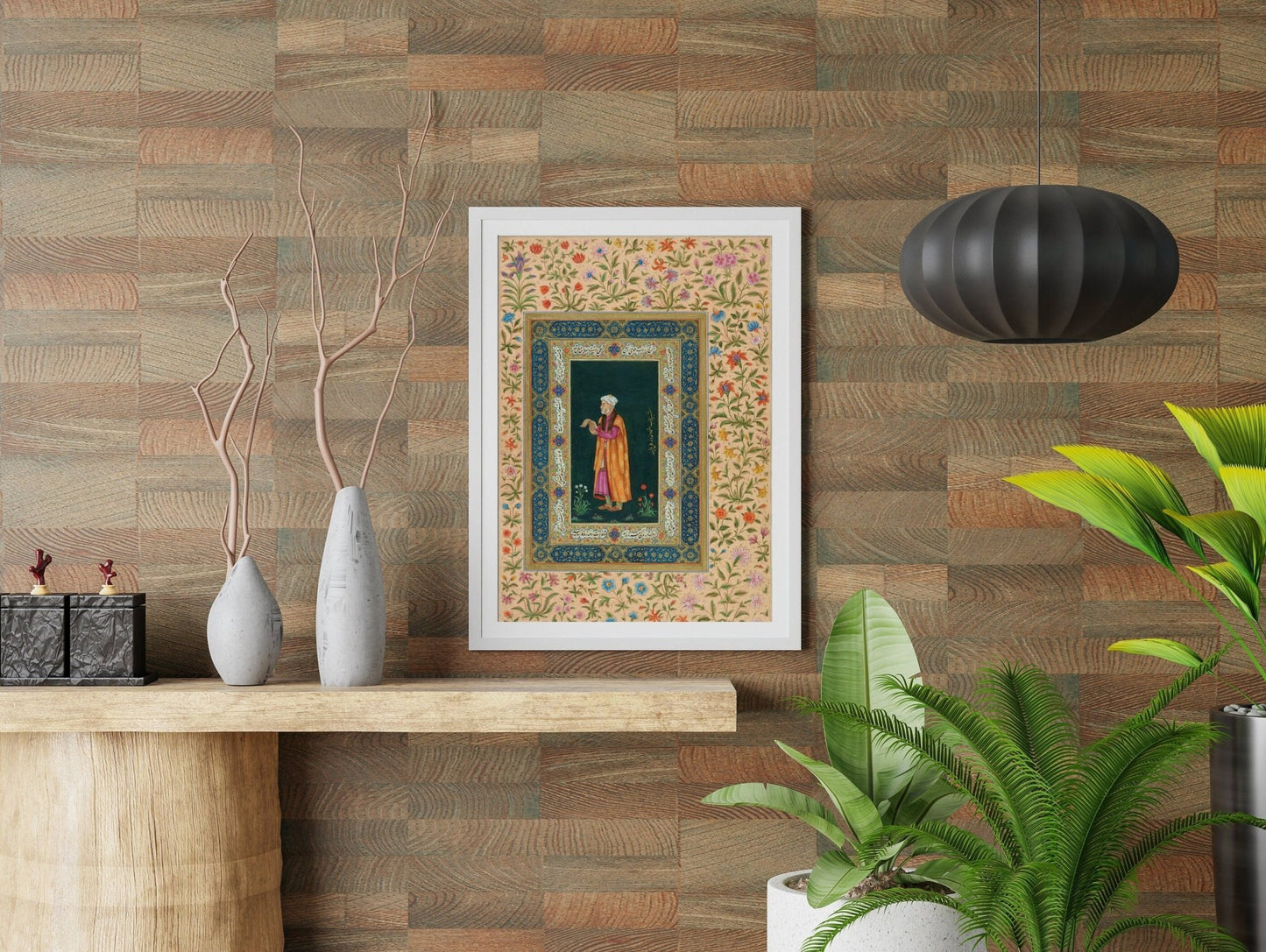 Portrait Of Itimad Al-dawla (Traditional Persian Miniature Painting) - Pathos Studio - Posters, Prints, & Visual Artwork