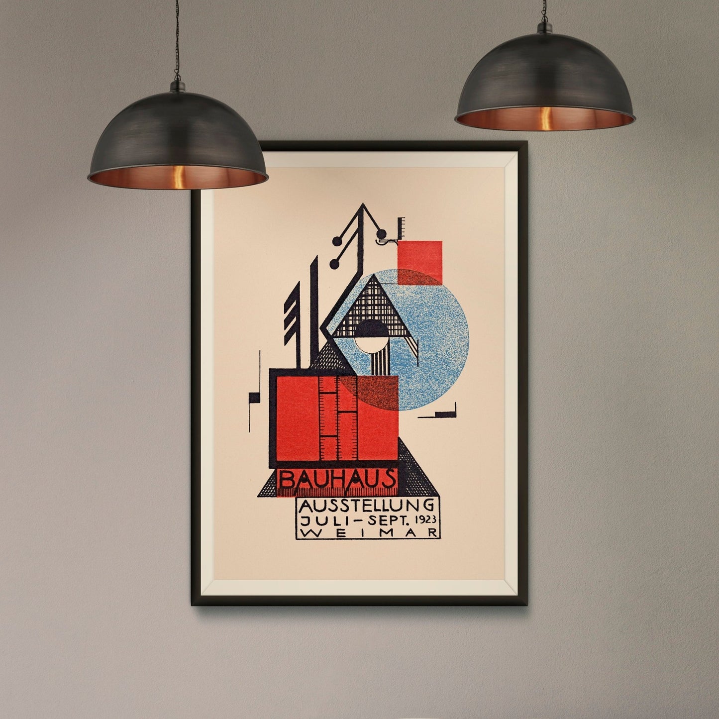 Bauhaus Weimar Exhibition 1923 Vintage Poster