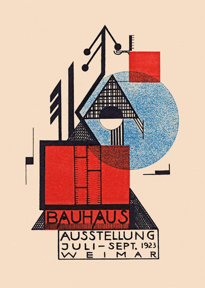 Bauhaus Weimar Exhibition 1923 Vintage Poster