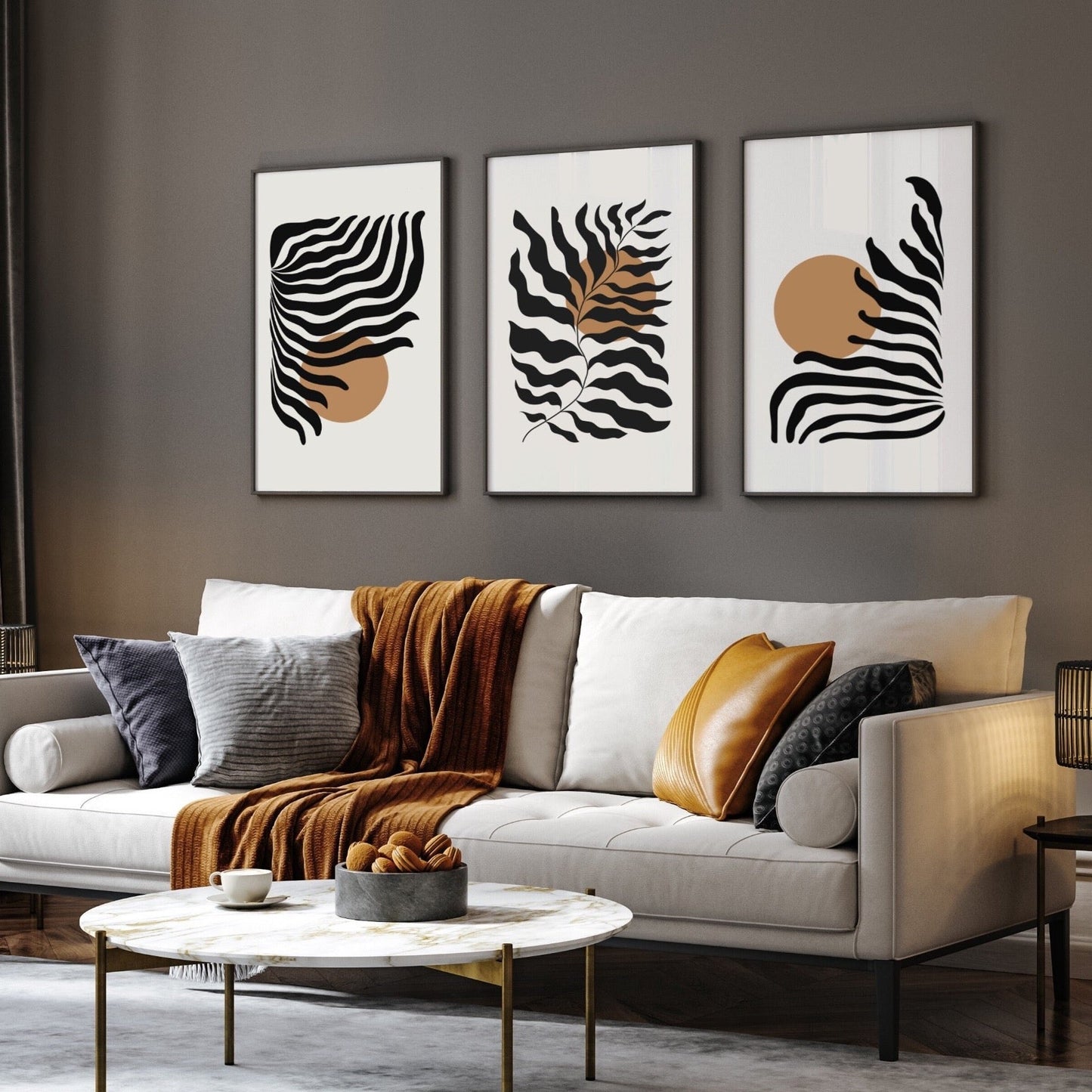 Set of 3 Abstract Plant Prints - Pathos Studio - Art Print Sets