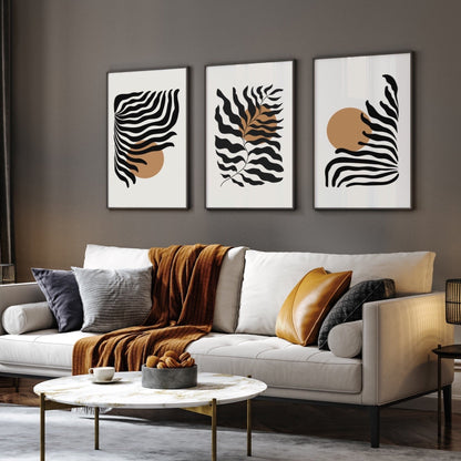 Set of 3 Abstract Plant Prints - Pathos Studio - Art Print Sets