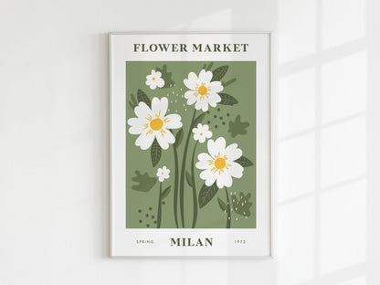 Set of 3 Flower Market Poster Prints (Milan / Berlin / London) - Pathos Studio - Art Print Sets