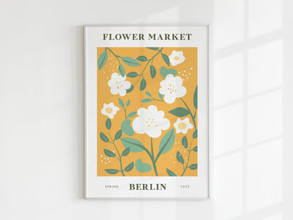 Set of 3 Flower Market Poster Prints (Milan / Berlin / London) - Pathos Studio - Art Print Sets