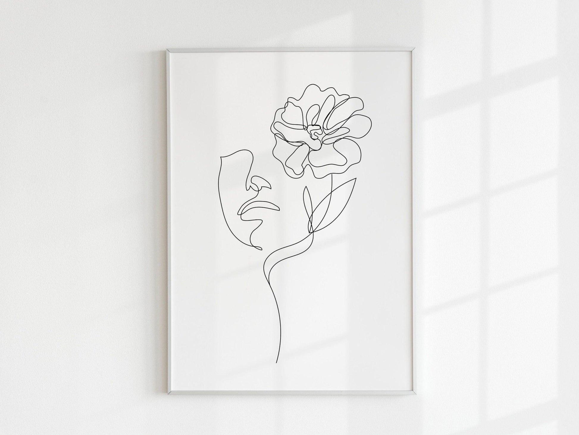 Set of 3 Woman & Flower Line Art Prints - Pathos Studio - Art Print Sets