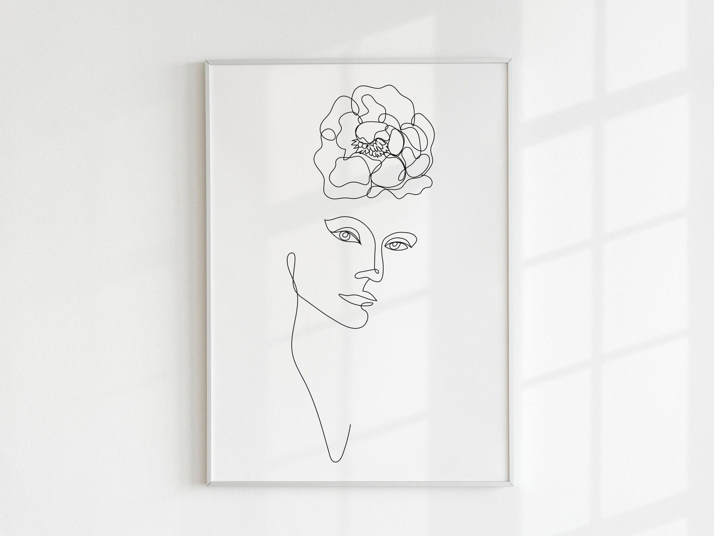 Set of 3 Woman & Flower Line Art Prints - Pathos Studio - Art Print Sets