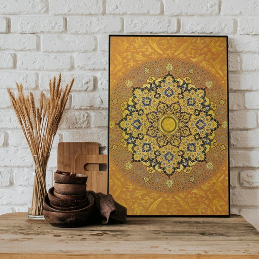 Shamse Tazhib aus einem Muraqqa (traditionelle indische / persische Kunst)