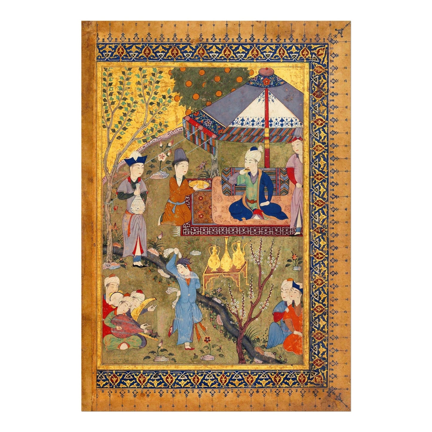The Court Of Pir Budaq (Traditional Persian Miniature Art)