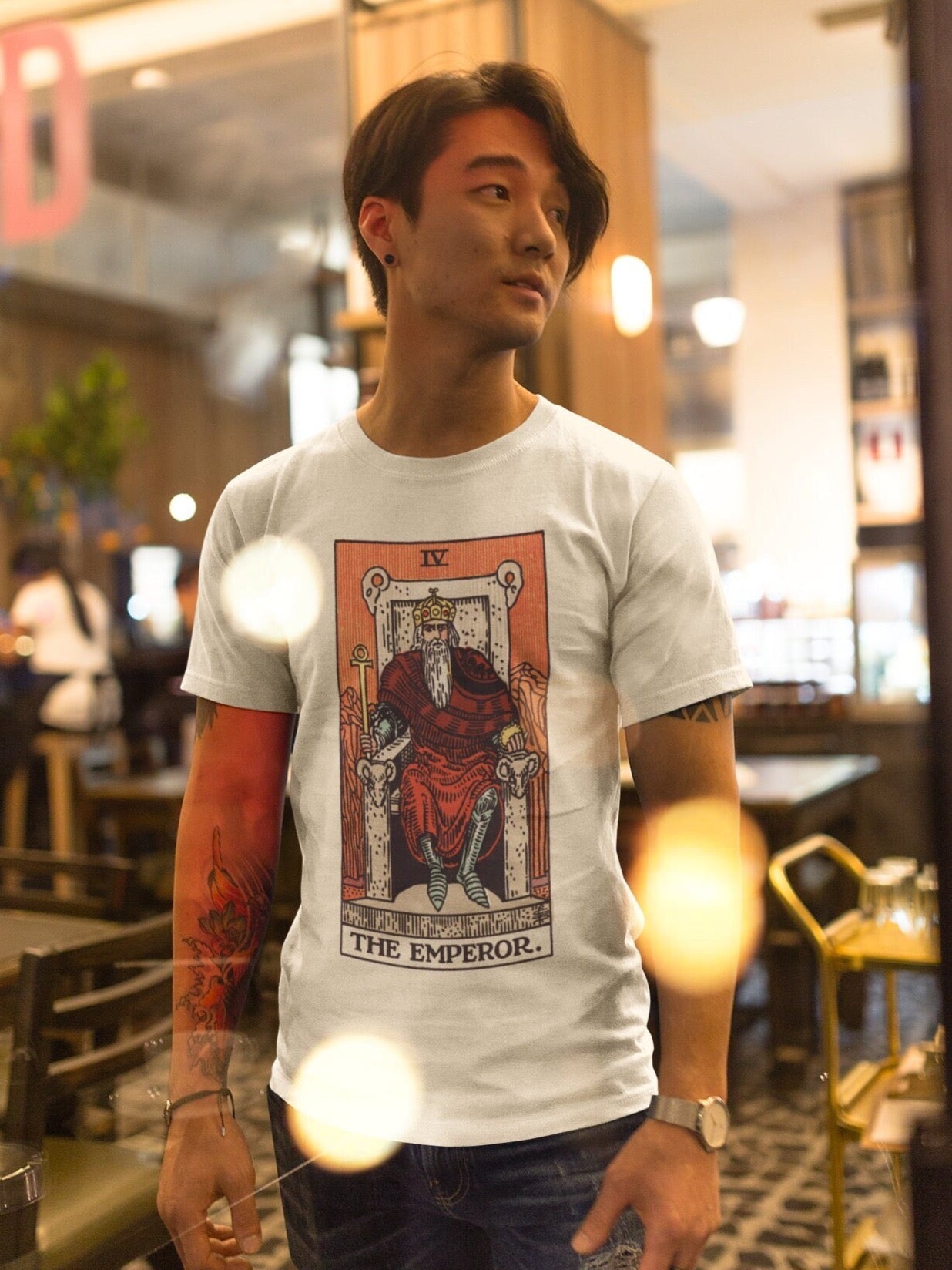THE EMPEROR - Tarot Card T-Shirt - Pathos Studio - Shirts & Tops