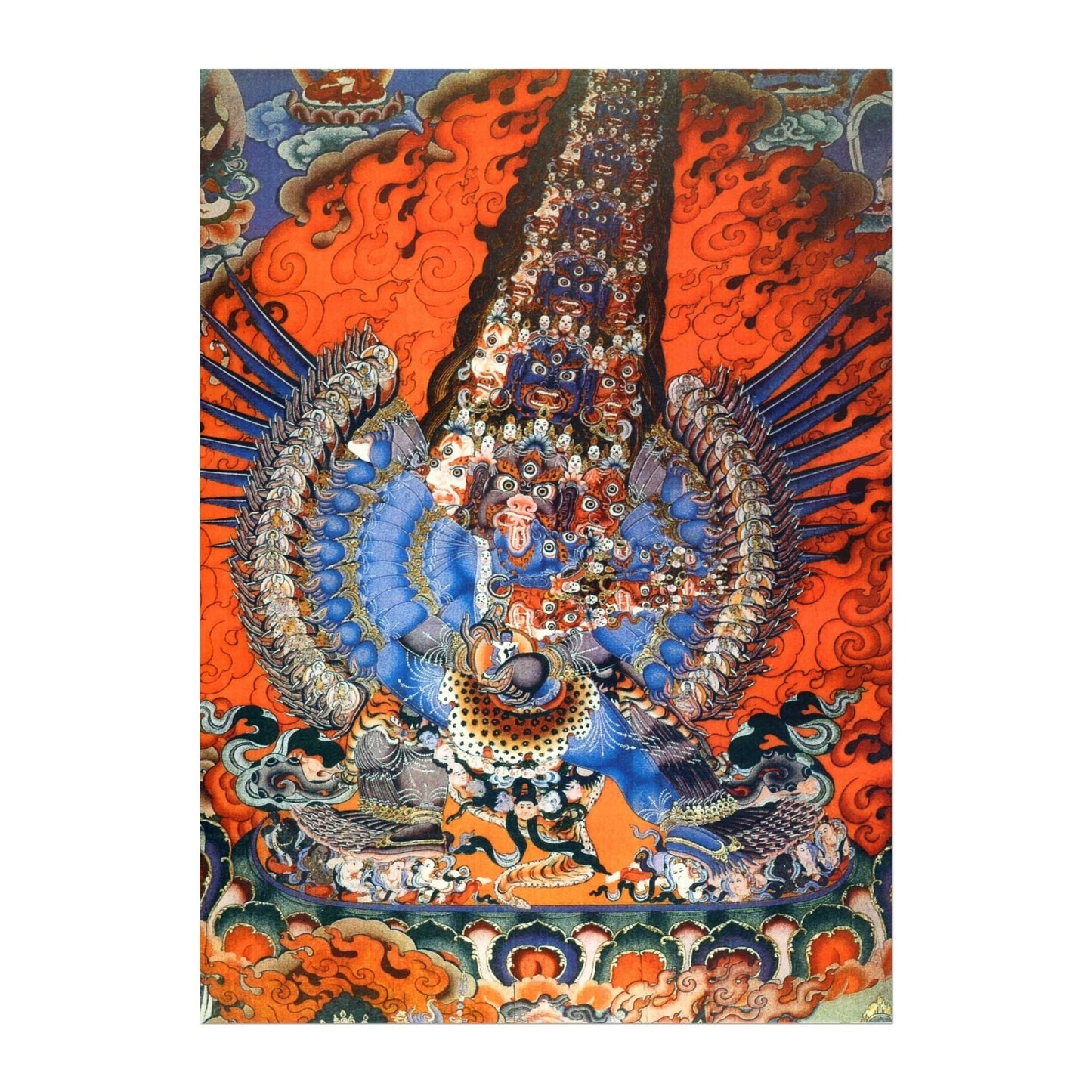 Tibetisches Thangka (traditionelle buddhistische Malerei)
