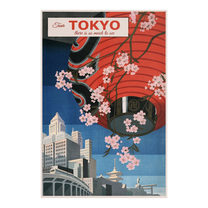 Tour Tokyo - Affiche de voyage vintage au Japon