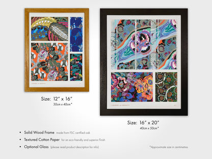 VARIATIONS - Set of 3 Pattern Prints by Édouard Bénédictus - Pathos Studio - Art Print Sets