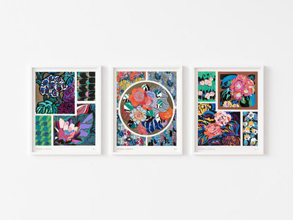 VARIATIONS - Set of 3 Pattern Prints by Édouard Bénédictus - Pathos Studio - Art Print Sets