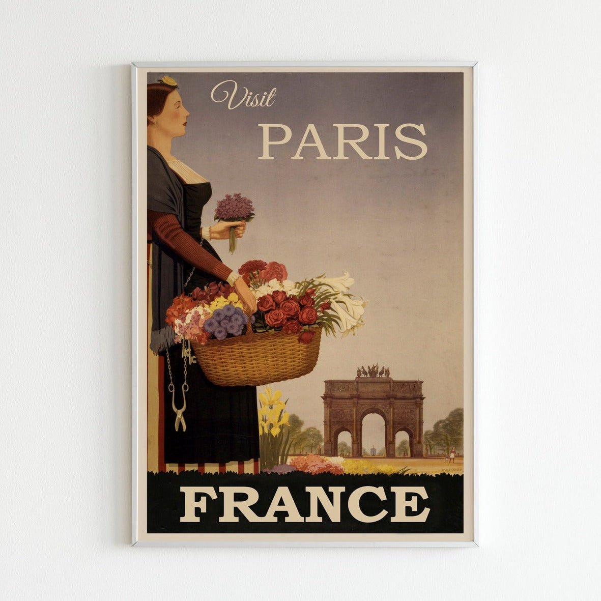 Besuchen Sie Paris - Vintages Frankreich-Reiseplakat