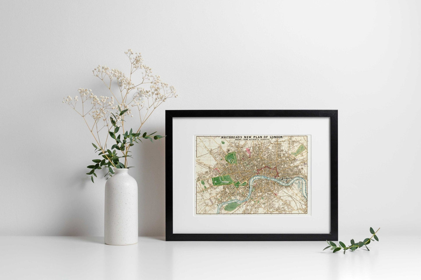 Whitbread's New Plan Of London (Vintage City Map) - Pathos Studio - Art Prints