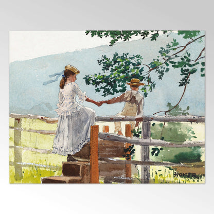 Auf dem Zauntritt