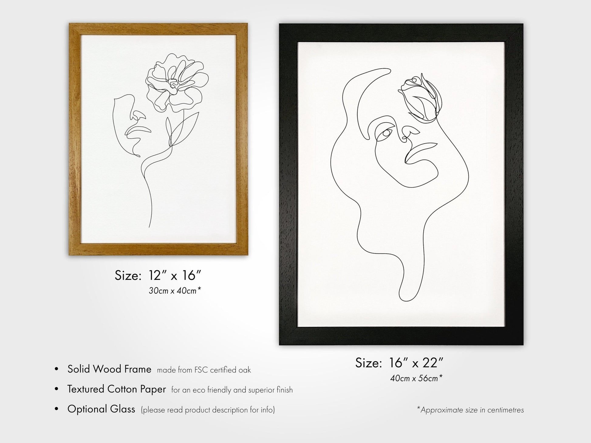 Woman & Flower Line Art Print 01 - Pathos Studio - Art Prints